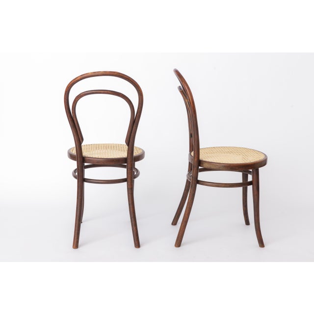 Antique Bentwood Chairs from Gebrüder Thonet, 1890s, Set of 2 For Sale - Image 3 of 12