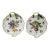 Antique Pair German Dresden Meissen Still Life Flowers Cabinet Leaf Form Plates For Sale