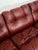 1960s Mid Century Danish Modern Sofa Couch Oxblood Red Leather 3 Seater Oak Tufted For Sale - Image 9 of 12
