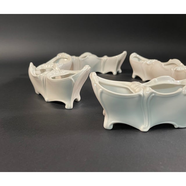 1930s Italian Capodimonte Signed Porcelain Centerpiece A beautiful and rare centrepiece consisting of four elegant...