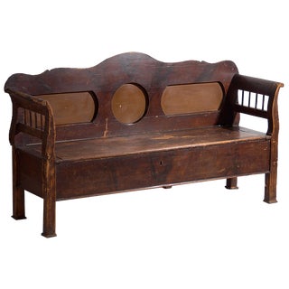 Storage Bench Brown, 1920s For Sale