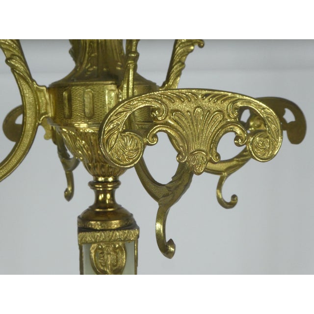 Metal Vintage Italian Free Standing Marble Brass Coat Rack For Sale - Image 7 of 8