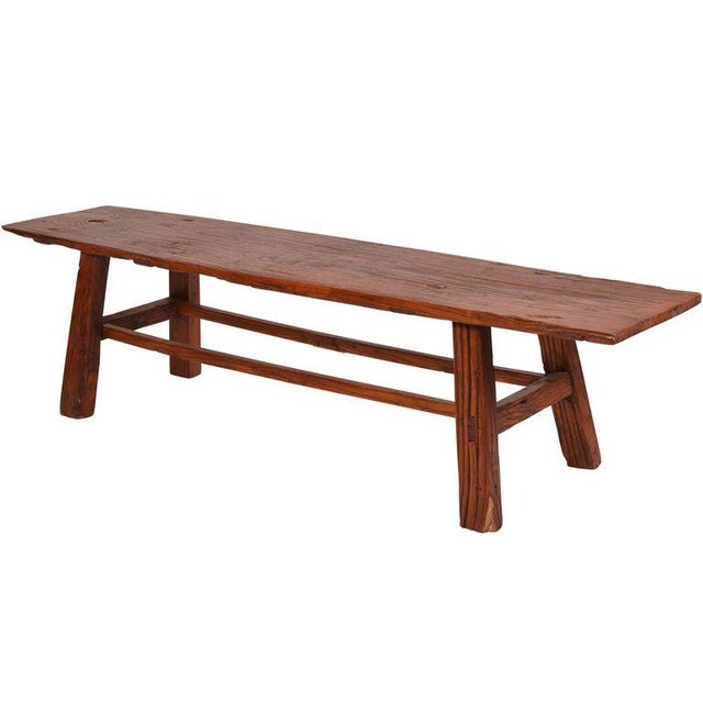 Antique Chinese Elm Primitive Bench Chairish