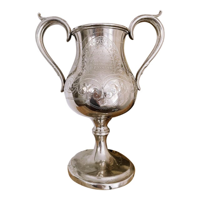 1902 Silver Plated English Pigeon Racing Trophy For Sale