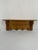 1960s Vintage French Tiger Oak 27" Wall Shelf Coat and Hat Rack For Sale - Image 5 of 17