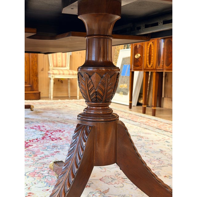 Karges by Hand Duncan Phyfe Style Mahogany Dining Set For Sale - Image 9 of 11