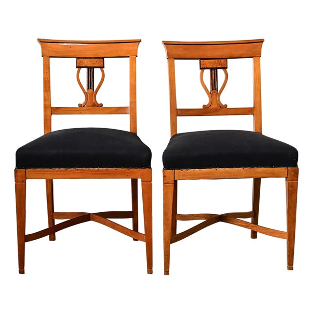 German Pair of 19th Century Biedermeier Chairs For Sale