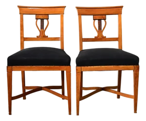 German Pair of 19th Century Biedermeier Chairs