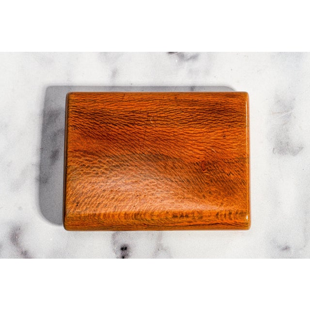 Wonderful Small Antique Wood Snuff Box Handcrafted Hinge Gentleman’s Pocket Box Tobacciana For Sale - Image 10 of 10