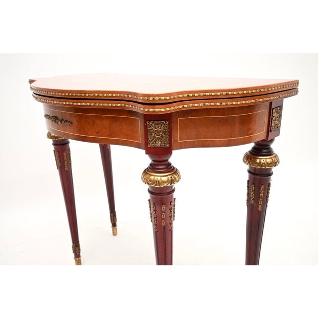 Antique French Inlaid Console Table, 1950 For Sale - Image 10 of 11