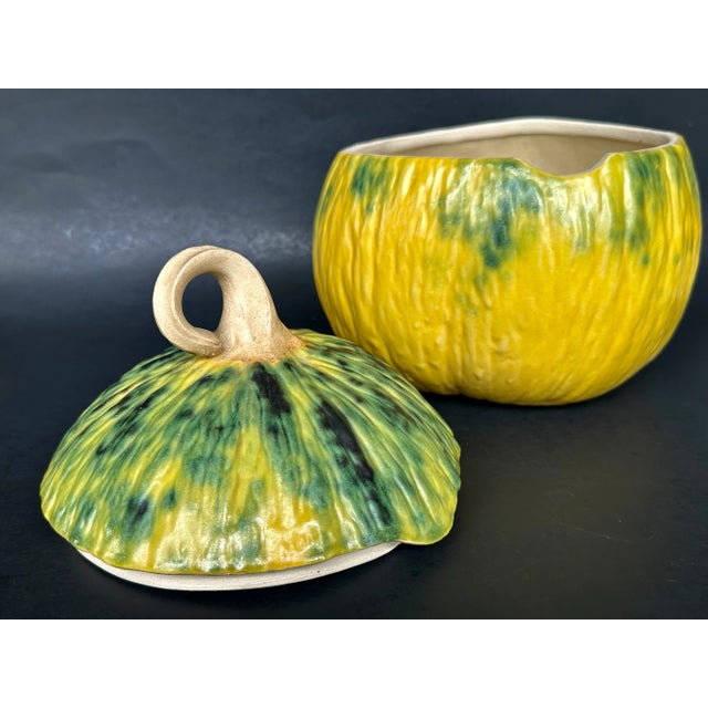 Patricia Garrett Studio Art Pottery Pumpkin Gourd Tureen For Sale - Image 12 of 13