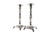 Metal Silver Candlesticks with Turned Stems, Set of 2 For Sale - Image 7 of 9