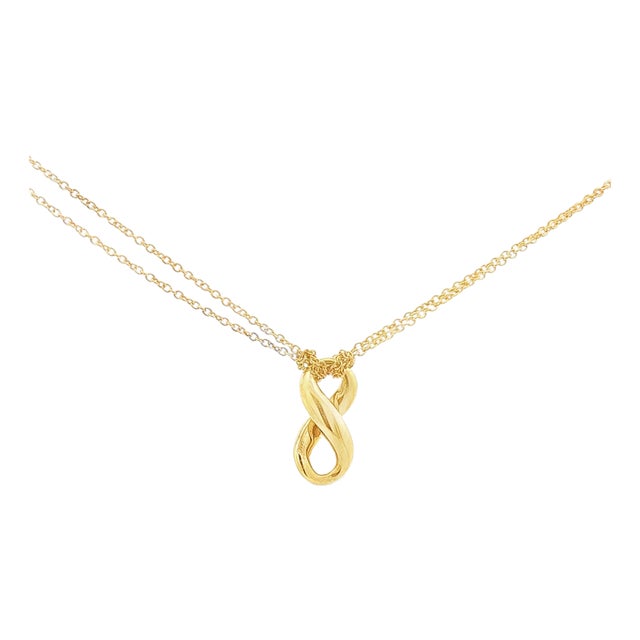 Late 20th Century 18k Gold Tiffany & Co. Infinity Necklace For Sale