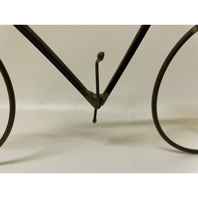 1970s Late 20th Century Artist-Made Brutalist Metal Wire Bicycle Sculpture For Sale - Image 5 of 11