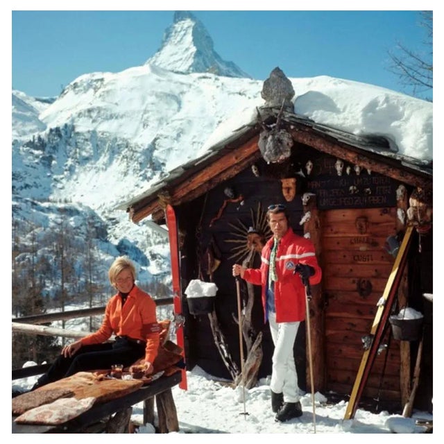 Slim Aarons, Chalet Costi, Estate Stamped Photographic Print, 1968 / 2020s For Sale