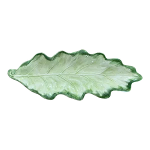 Late 20th Century Vietri Italy Italian Pottery Cabbage Style Leaf Tray
