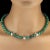 Malachite With Sterling Silver Accents Necklace For Sale In Raleigh - Image 6 of 7