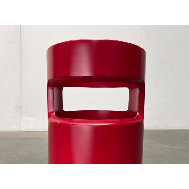 Mid-Century Modern Space Age German Red Umbrella Stand, 1960s For Sale - Image 4 of 18