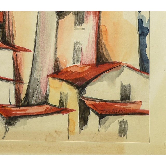 Watercolor painting signed egidio zaccheroni watercolorist important contemporary italian signs el time egizio zaccheroni...