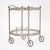 Bar cart from the Art Deco period in France. This piece has a silver plated on brass structure with open galleries on both...