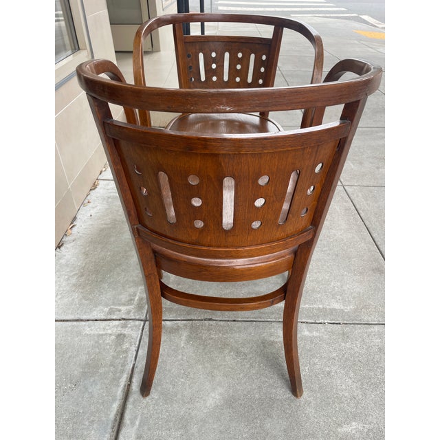 Otto Wagner Pair Otto Wagner Model 721 Bentwood Armchairs C. 1902 For Sale - Image 4 of 6