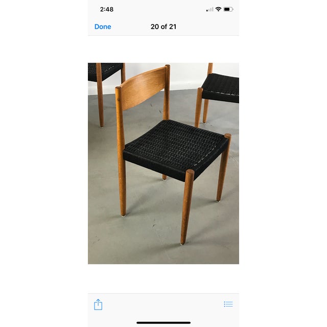 1960s Set of 4 Poul Volther for Frem Rojle Danish Modern Dining Chairs For Sale - Image 5 of 7