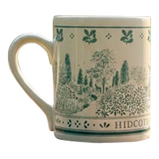 Vintage Janet Dickson English Garden Studio Pottery Mug, Hidcote Manor Botanical Design For Sale