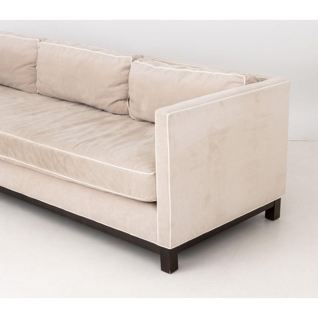 Mitchell Gold + Bob Williams Mitchell Gold + Bob Williams Beige Velvet Sofa For Sale - Image 4 of 7