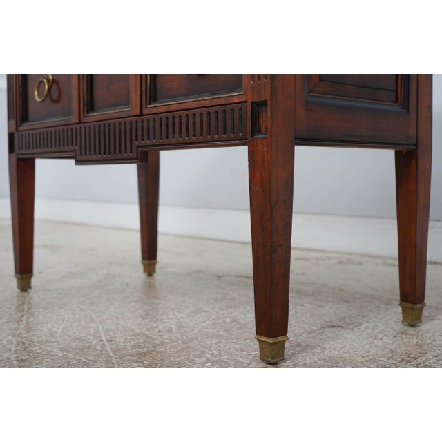 Hickory-White Italian Continental Mahogany 2 Drawer Nightstand For Sale - Image 12 of 18