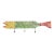 Hand-Painted Folk Art Fish Wall Towel Rack With Metal Hooks For Sale