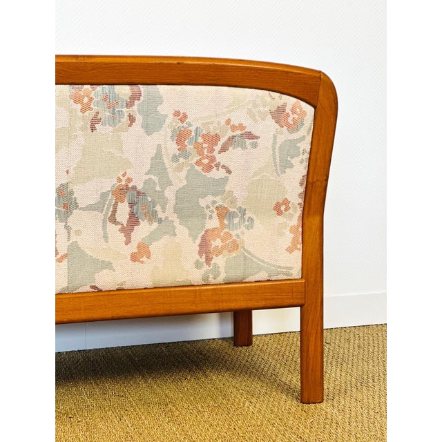 Danish Bench in Teak and Floral Fabric from Dyrlund, 1960s For Sale - Image 15 of 18