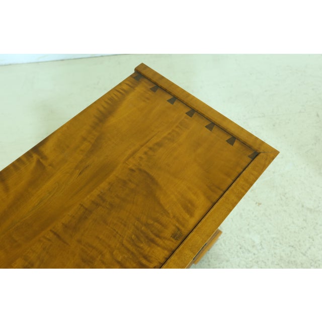 Pair David Lefort Tiger Maple 4 Drawer Nightstand Chests Chairish