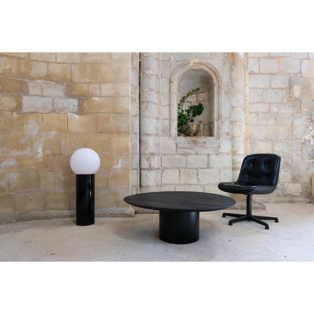 Black Primitive Gipsy 80 Low Basse Wood Top Table by Laurence Du Tilly For Sale - Image 8 of 15