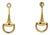 Roberto Coin 18k Yellow Gold Horsebit Drop Earrings, A Pair For Sale