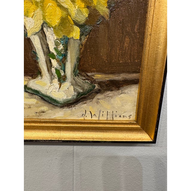 This stunning still life oil painting summery daffodils is a great way to add a bit of brightness to the walls of your...