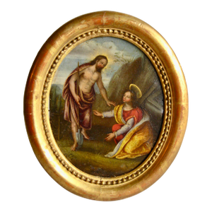 Oil Painting on Copper Christ Resurrection