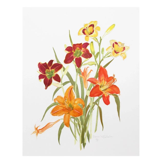 Marion Sheehan - Day Lilies Lithograph For Sale