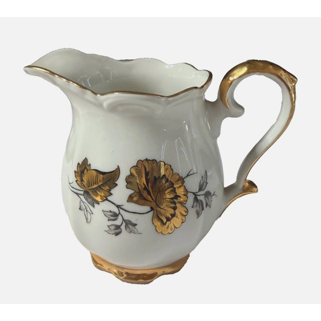 Ceramic Mid 20th Century Porcelain Coffee Service Gold Rim Bareuther Waldsassen Bavaria-Germany 24k Gold - 15 pcs For Sale - Image 7 of 12