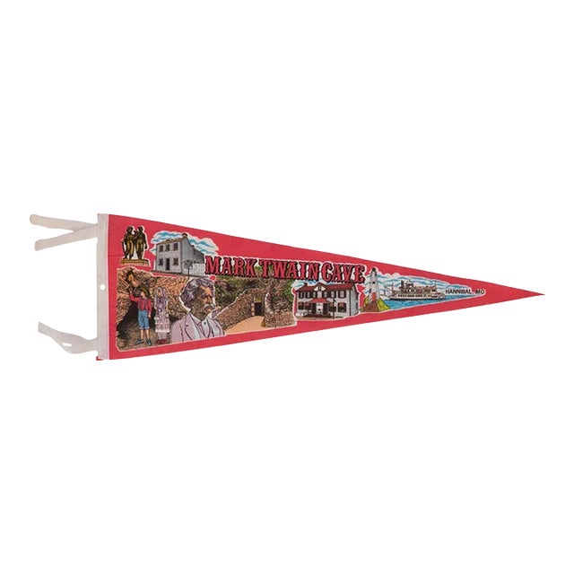 Mark Twain Cave Felt Flag Pennant For Sale