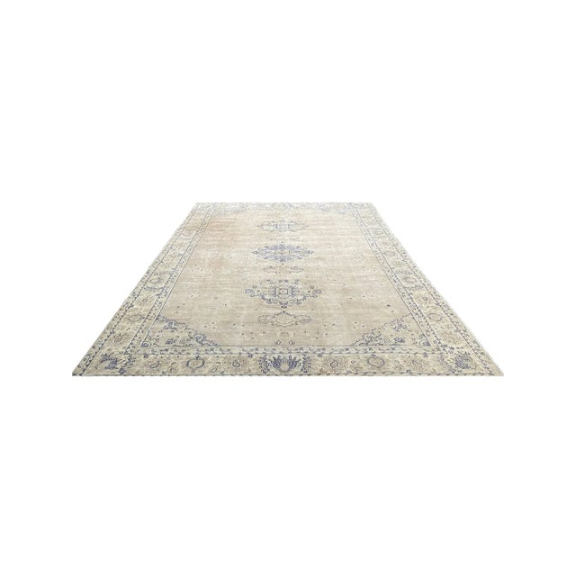 1950s Old Turkish Sparta Area Rug 10x15 For Sale - Image 4 of 9