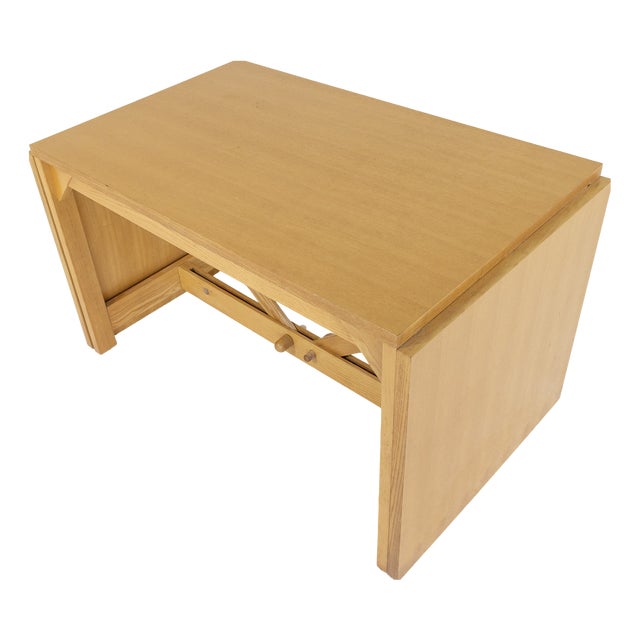 Italian Extendable Ash Wood Table, 1960s For Sale