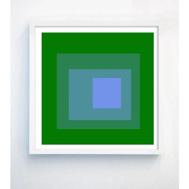 Green Geometric Abstract Art in Pop Colors Set of 6 - 11" X 11" For Sale - Image 8 of 8