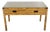Vintage Woven Caning Wrapped Rattan Campaign Console Table For Sale