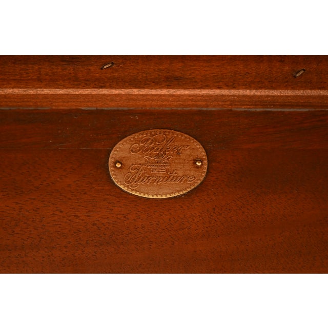 Baker Furniture Georgian Carved Mahogany Console or Sofa Table, Newly Refinished For Sale - Image 13 of 16