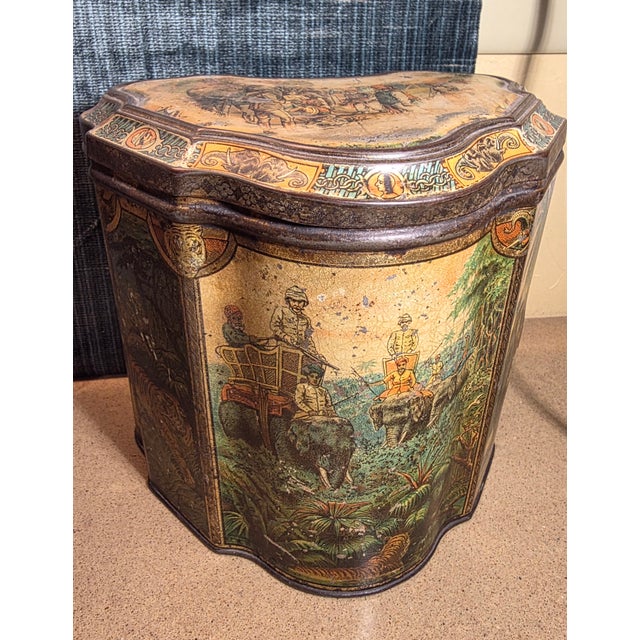 Collection of Antiques Tole Containers For Sale - Image 9 of 16