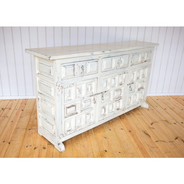 Vintage Spanish Sideboard in Oak, 1920s For Sale - Image 14 of 18