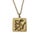 This exquisite vintage pendant showcases refined craftsmanship with its gold-tone square frame and intricate high-relief...