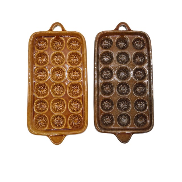 Brown Vintage Ceramic Baking Dishes, 1960s, Set of 2 For Sale - Image 8 of 8