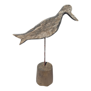 19th Century Wooden Shorebird Silhouette Weathervane, American Folk Art, Ca. 1880–1910