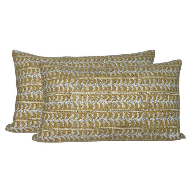 ⭐️ Ships Within 2 Days On the Front: Luxor Block Printed Fabric On the Back: Natural Ivory Linen Fabric Fabric Content:...